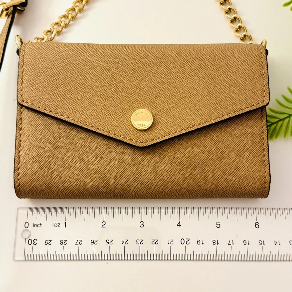 Michael Kors Brown Leather Crossbody Handbag Wallet - Picture 6 of 12